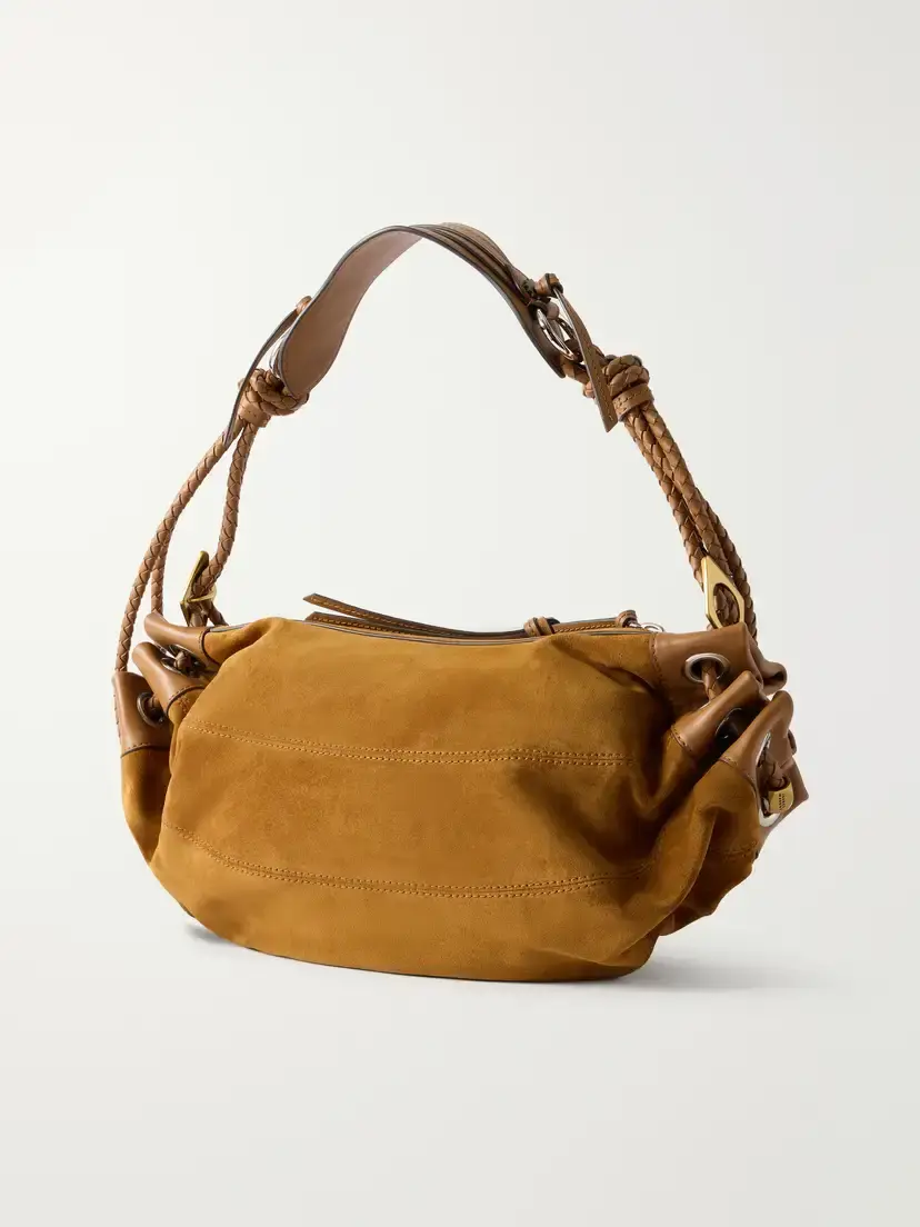 Isabel Marant Maia Leather-trimmed Suede Shoulder Bag | Thumbnail 4 Isabel Marant Maia Leather-trimmed Suede Shoulder Bag | Thumbnail 4