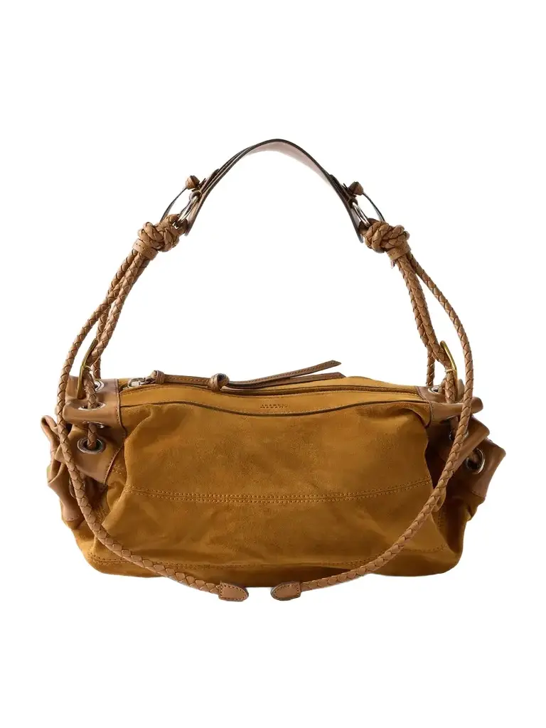 Isabel Marant Maia Leather-trimmed Suede Shoulder Bag
