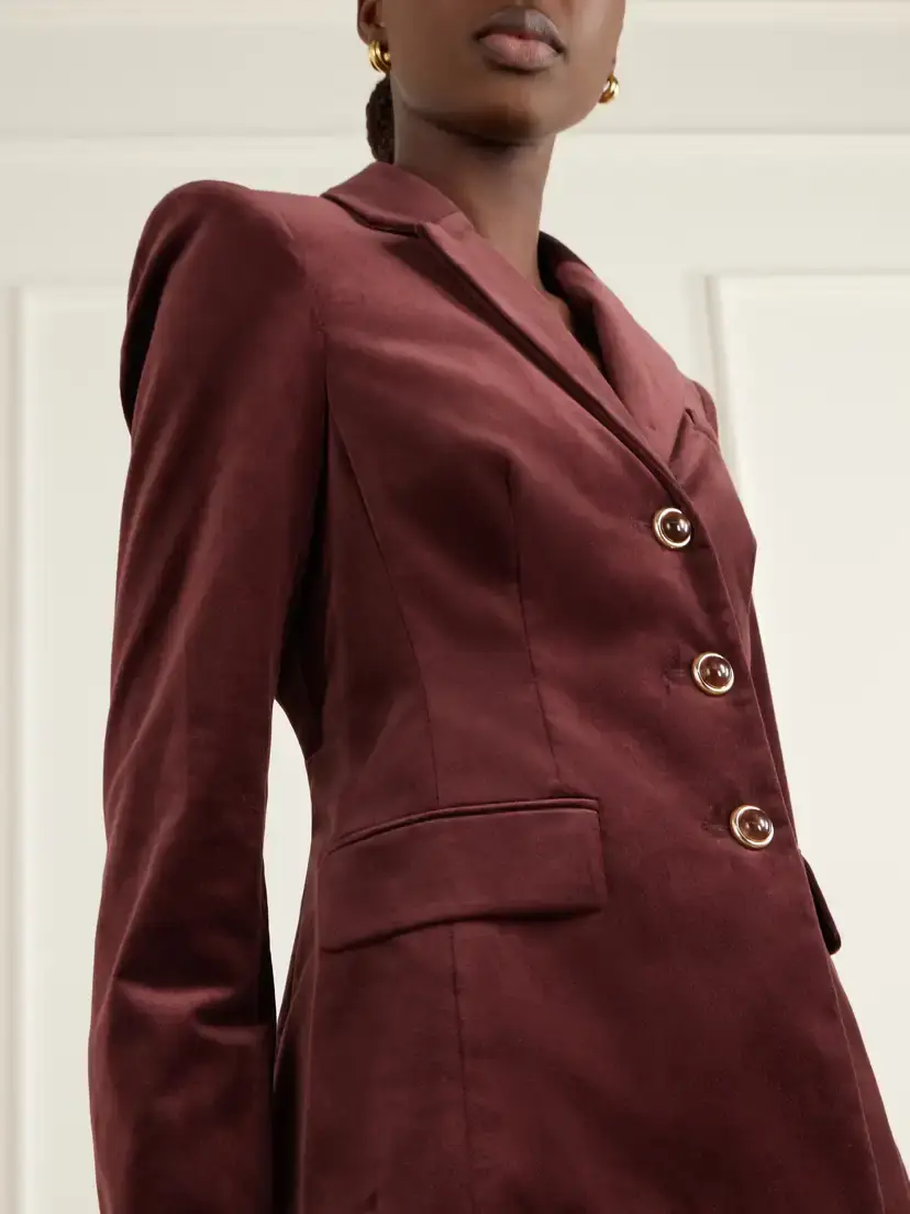 Veronica Beard Raelynn Dickey Cotton-blend Velvet Jacket | Thumbnail 4 Veronica Beard Raelynn Dickey Cotton-blend Velvet Jacket | Thumbnail 4