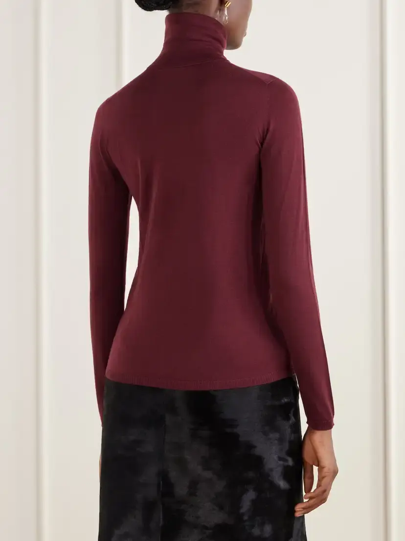 Max Mara Saluto Virgin Wool Turtleneck Sweater | Thumbnail 4 Max Mara Saluto Virgin Wool Turtleneck Sweater | Thumbnail 4