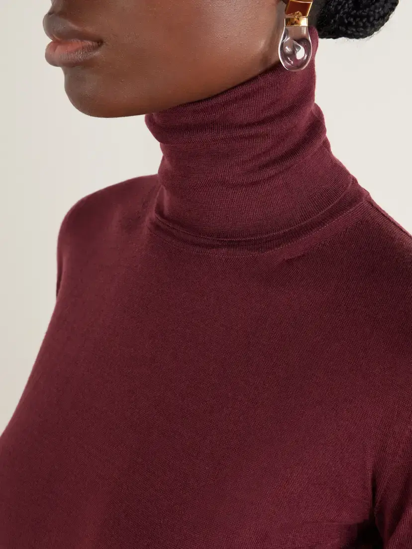 Max Mara Saluto Virgin Wool Turtleneck Sweater | Thumbnail 5 Max Mara Saluto Virgin Wool Turtleneck Sweater | Thumbnail 5