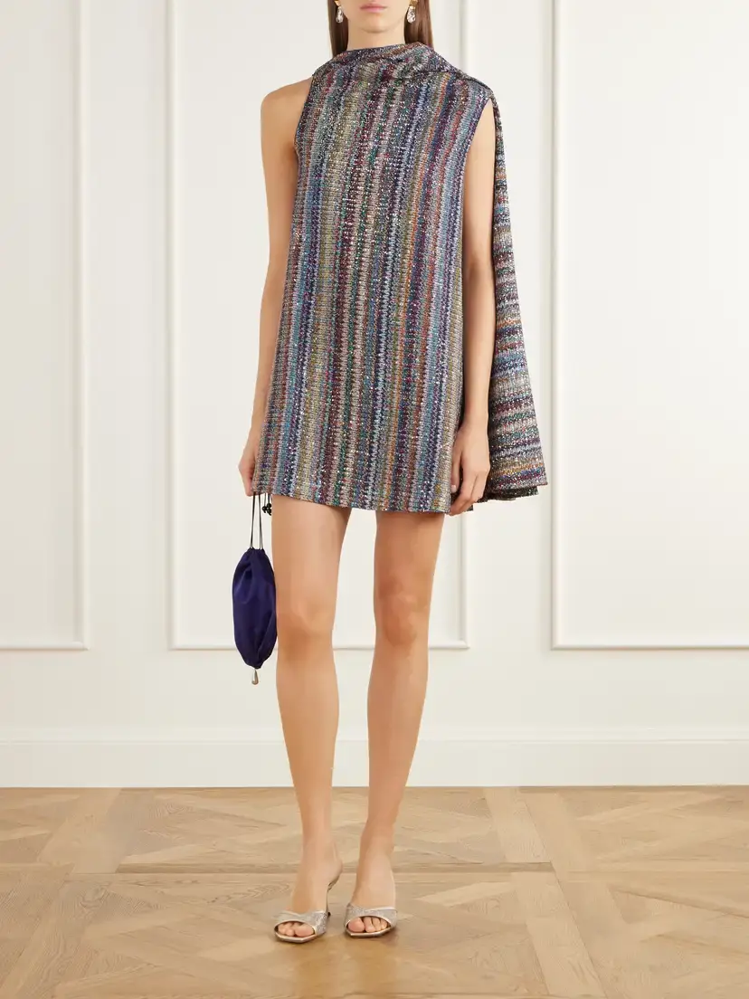 Missoni Sequin-embellished Striped Metallic Crochet-knit Mini Dress | Thumbnail 2 Missoni Sequin-embellished Striped Metallic Crochet-knit Mini Dress | Thumbnail 2
