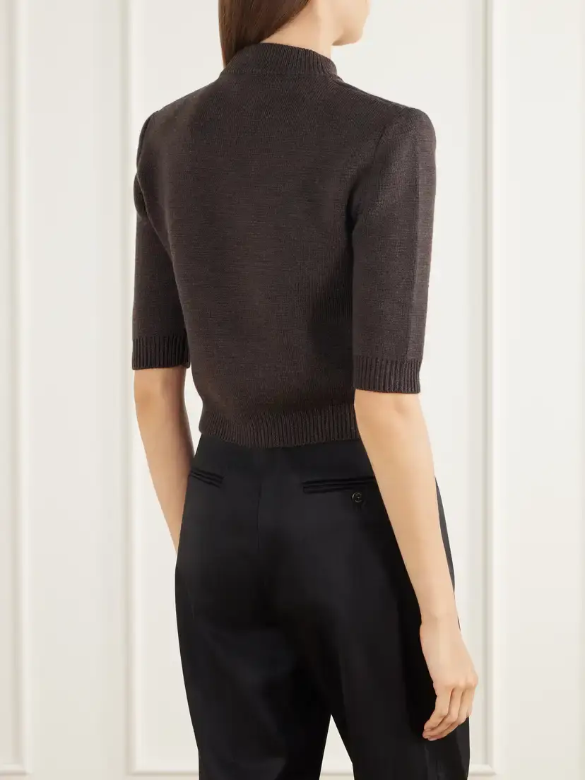 Willy Chavarria Chavela Cropped Wool Sweater | Thumbnail 4 Willy Chavarria Chavela Cropped Wool Sweater | Thumbnail 4