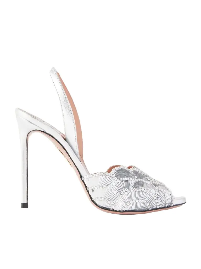 Ce Soir 105 Slingback Sequin-embellished Leather Sandals Ce Soir 105 Slingback Sequin-embellished Leather Sandals