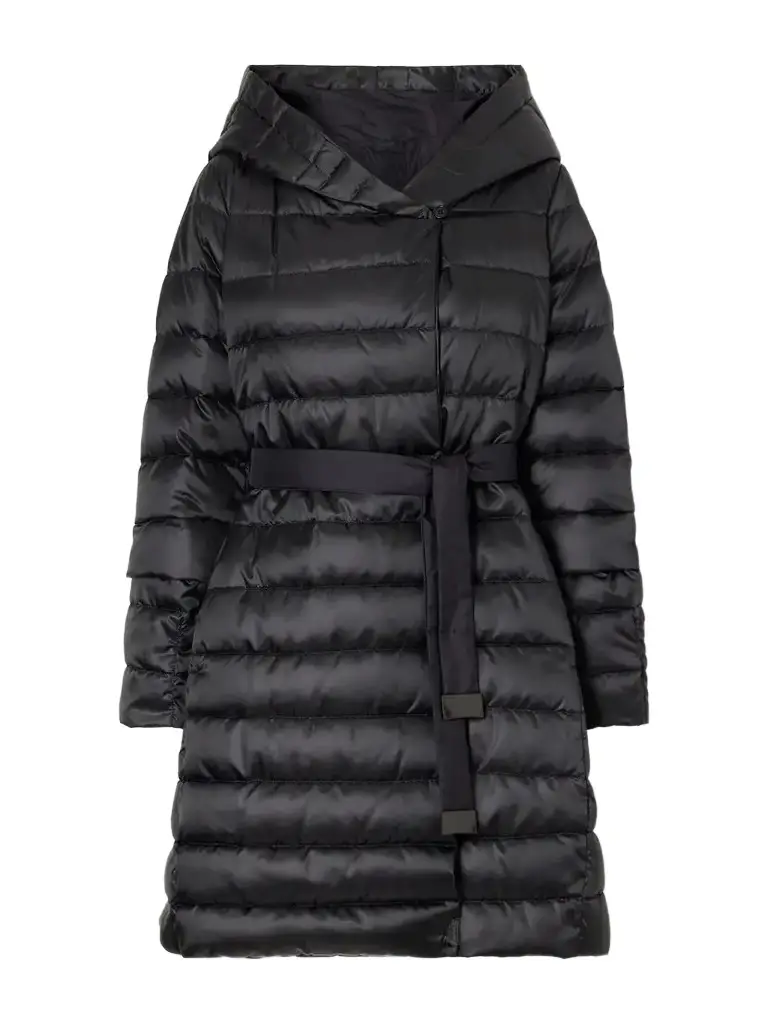 Novef Reversible Quilted Satin Down Coat