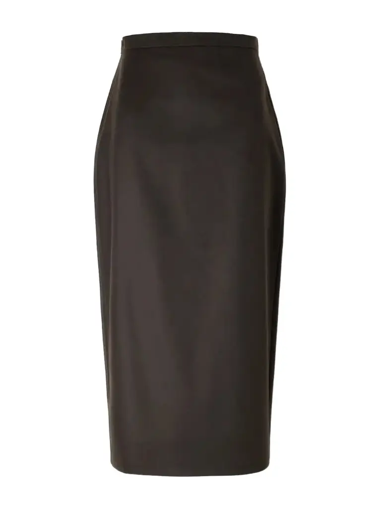 Max Mara Tenda Camel Wool Midi Skirt
