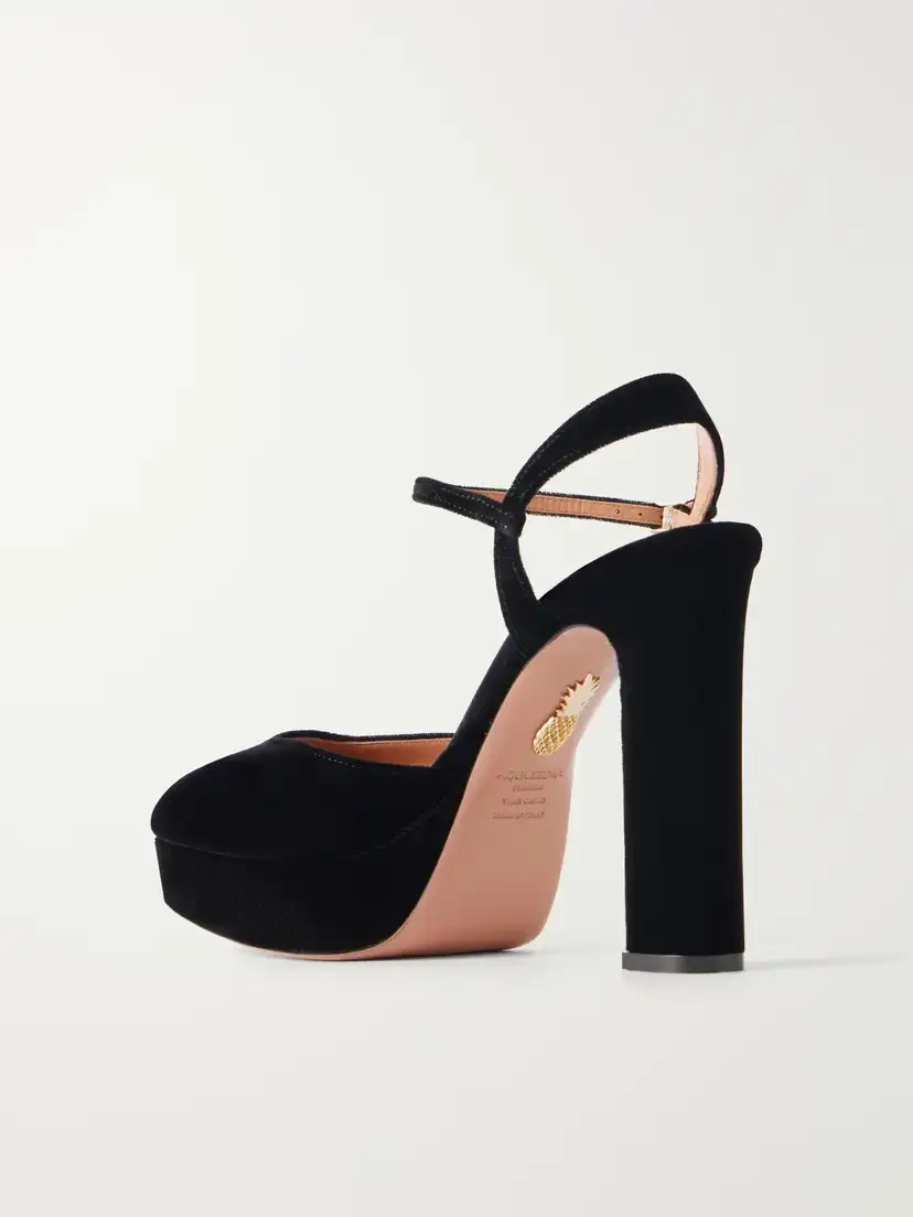 Aquazzura Amira 110 Velvet Pumps | Thumbnail 3 Aquazzura Amira 110 Velvet Pumps | Thumbnail 3