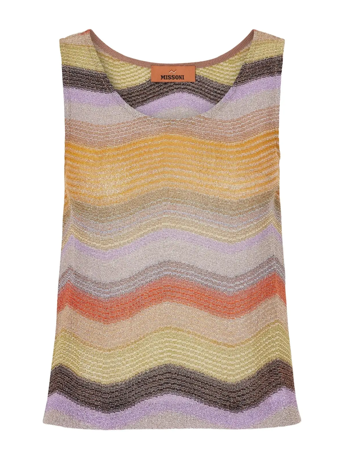 Missoni Striped Metallic Crochet-knit Tank Top