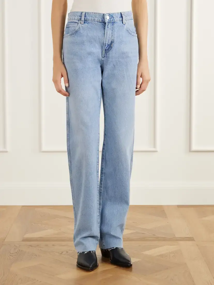 Guest In Residence Weekender Frayed Mid-rise Straight-leg Jeans | Thumbnail 3 Guest In Residence Weekender Frayed Mid-rise Straight-leg Jeans | Thumbnail 3