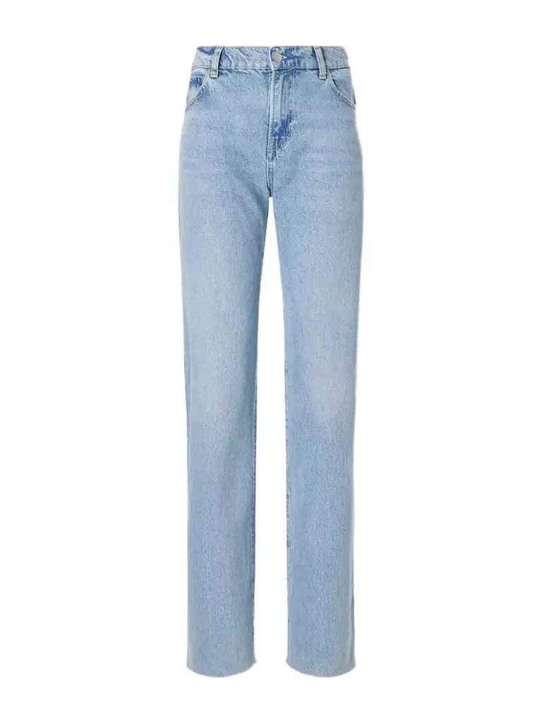 Weekender Frayed Mid-rise Straight-leg Jeans Weekender Frayed Mid-rise Straight-leg Jeans