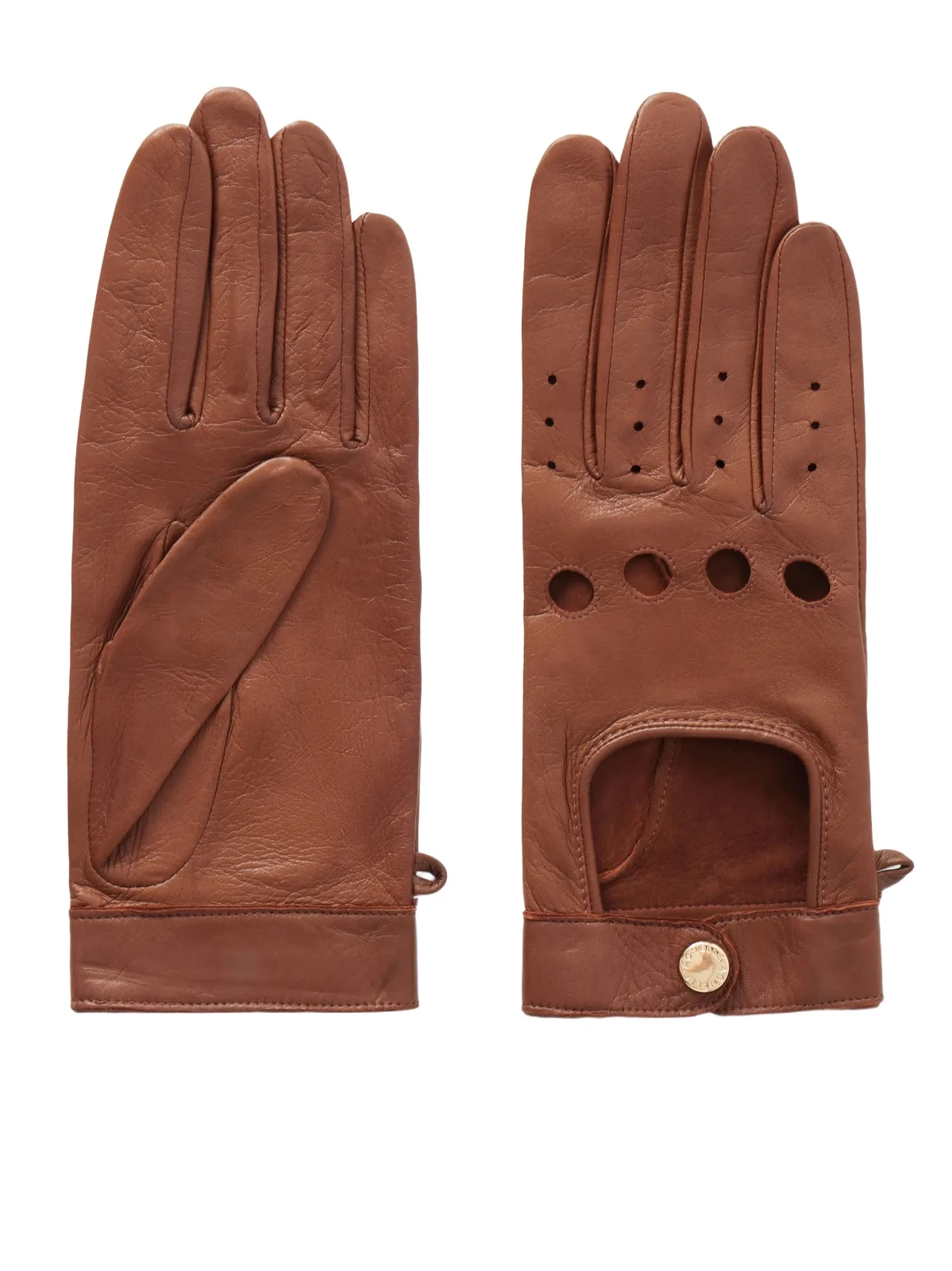 Rose Perforated Leather Gloves