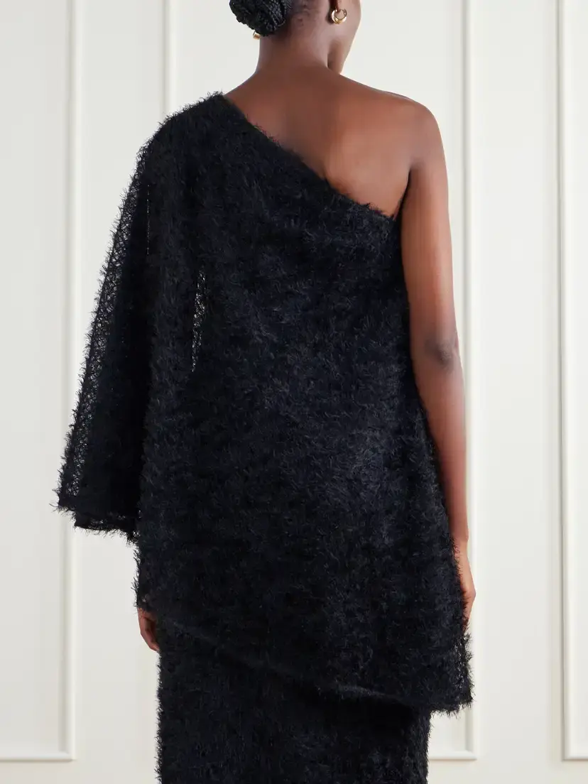Abadia One-shoulder Asymmetric Plush Top | Thumbnail 4 Abadia One-shoulder Asymmetric Plush Top | Thumbnail 4