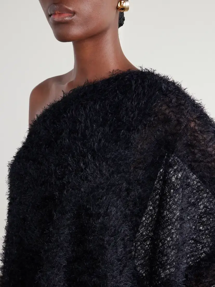 Abadia One-shoulder Asymmetric Plush Top | Thumbnail 5 Abadia One-shoulder Asymmetric Plush Top | Thumbnail 5