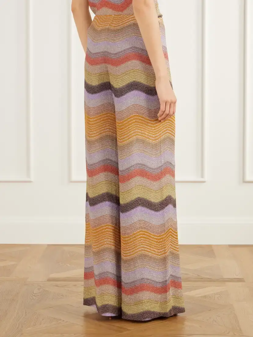 Missoni Striped Metallic Crochet-knit Wide-leg Pants | Thumbnail 4 Missoni Striped Metallic Crochet-knit Wide-leg Pants | Thumbnail 4