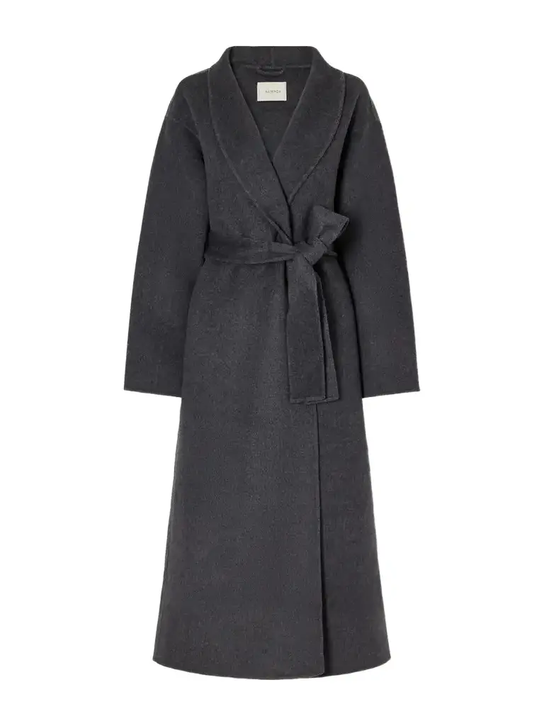Almada Mara Belted Wool And Cashmere-blend Coat