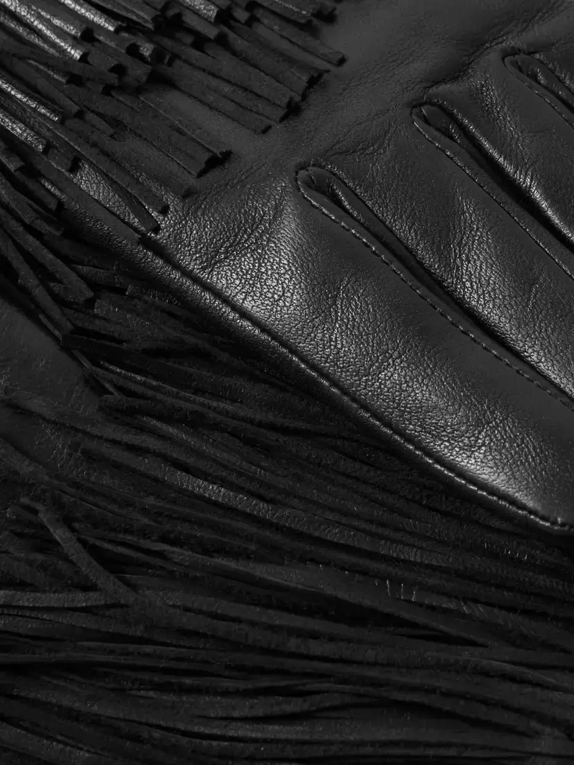 Agnelle Lena Fringed Leather Gloves | Thumbnail 3 Agnelle Lena Fringed Leather Gloves | Thumbnail 3