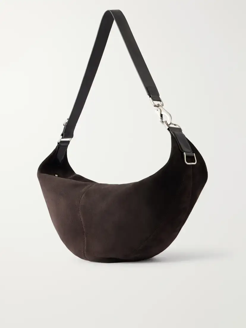 Lemaire Quiver Clip Mini Leather-trimmed Suede Shoulder Bag | Thumbnail 4 Lemaire Quiver Clip Mini Leather-trimmed Suede Shoulder Bag | Thumbnail 4