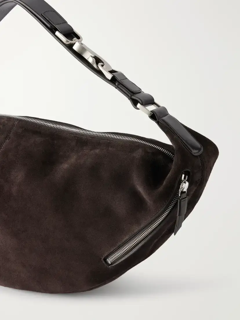 Lemaire Quiver Clip Mini Leather-trimmed Suede Shoulder Bag | Thumbnail 5 Lemaire Quiver Clip Mini Leather-trimmed Suede Shoulder Bag | Thumbnail 5