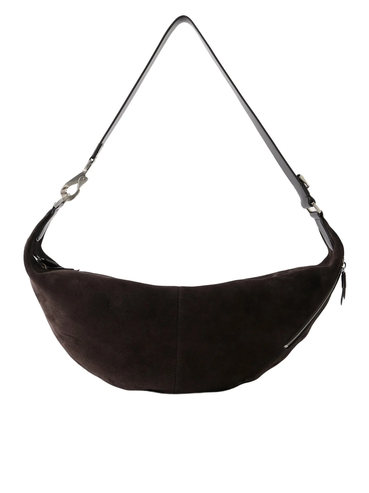 Quiver Clip Mini Leather-trimmed Suede Shoulder Bag