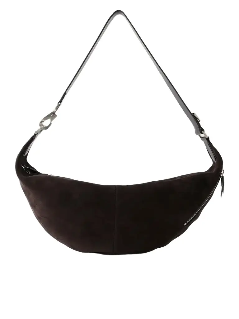 Quiver Clip Mini Leather-trimmed Suede Shoulder Bag