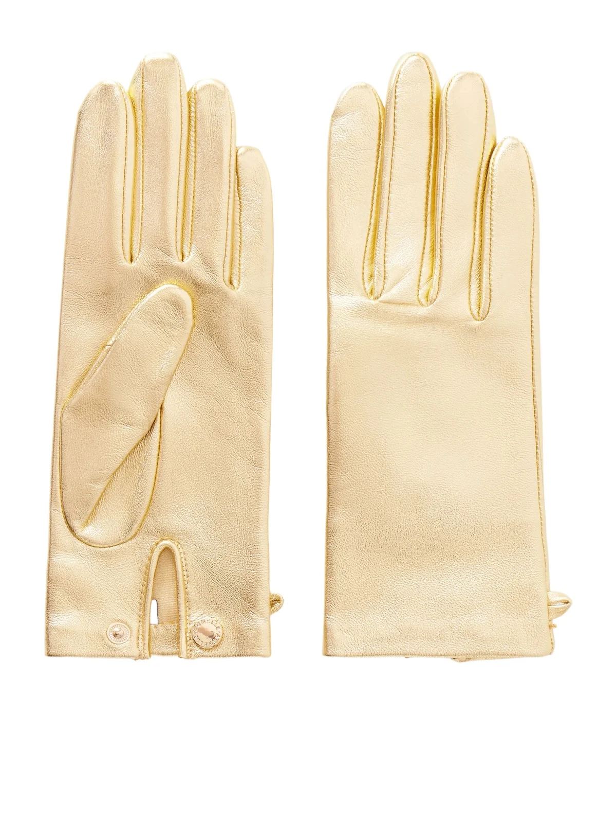 Agnelle Olga Metallic Leather Gloves