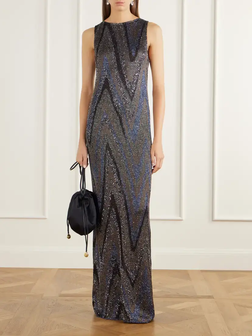 Missoni Sequin-embellished Striped Metallic Crochet-knit Maxi Dress | Thumbnail 2 Missoni Sequin-embellished Striped Metallic Crochet-knit Maxi Dress | Thumbnail 2