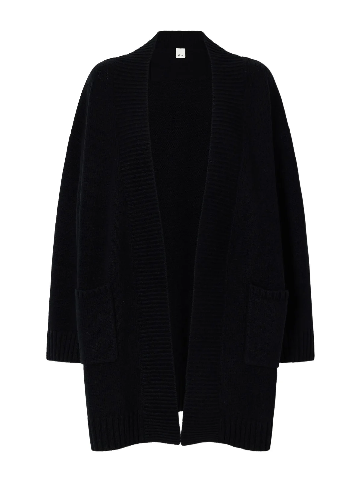Allude Rib-trimmed Wool And Cashmere-blend Cardigan - Black