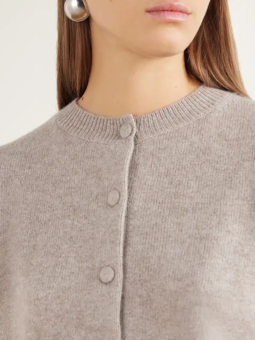 Allude Cropped Cashmere Cardigan | Thumbnail 5