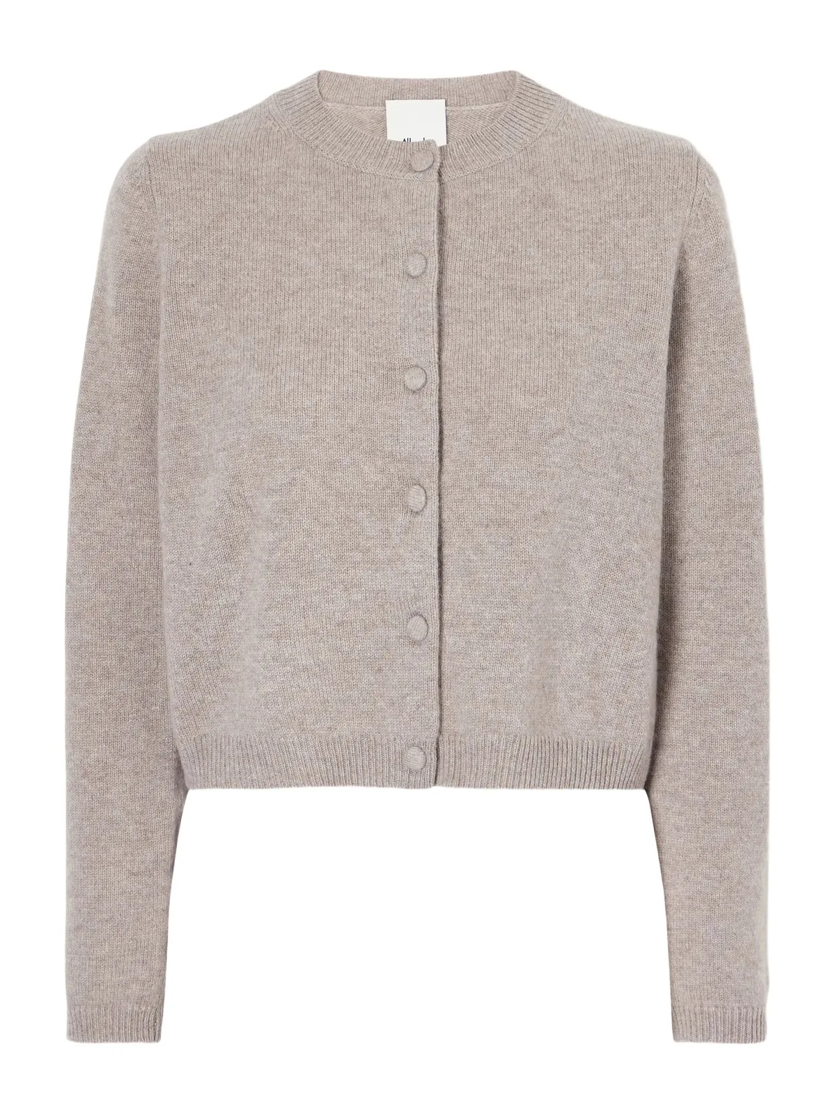 Allude Cropped Rib-trimmed Cashmere Cardigan