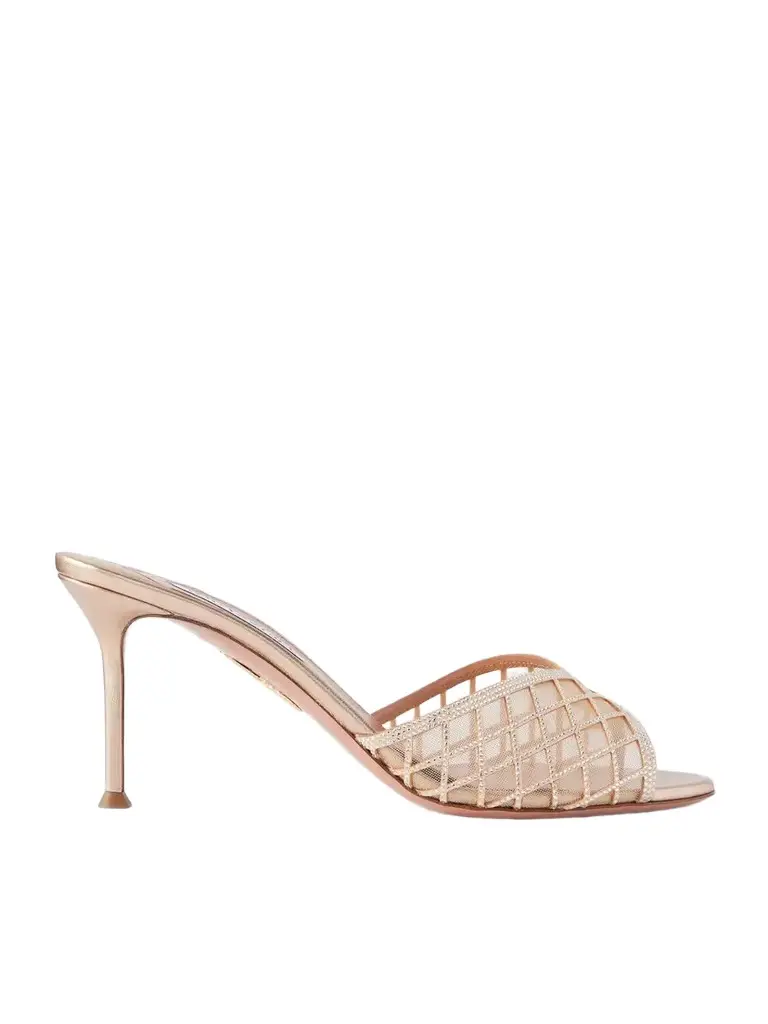 Lumiere 75 Crystal-embellished Mesh Sandals Lumiere 75 Crystal-embellished Mesh Sandals