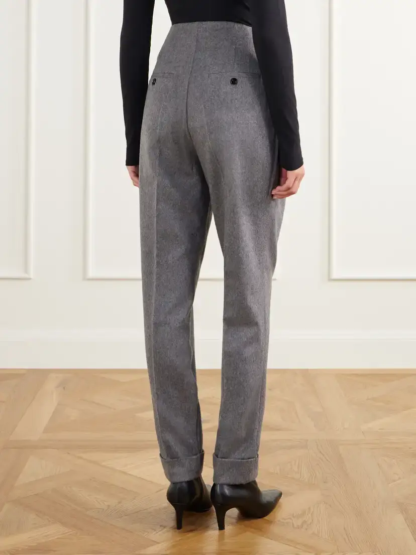 Co Pleated Wool And Cashmere-blend Twill Tapered Pants | Thumbnail 3 Co Pleated Wool And Cashmere-blend Twill Tapered Pants | Thumbnail 3