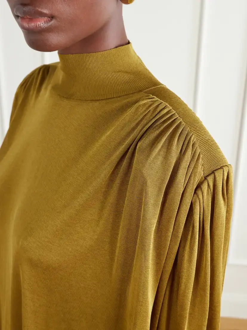 Altuzarra Ethel Gathered Stretch-knit Blouse | Thumbnail 4 Altuzarra Ethel Gathered Stretch-knit Blouse | Thumbnail 4