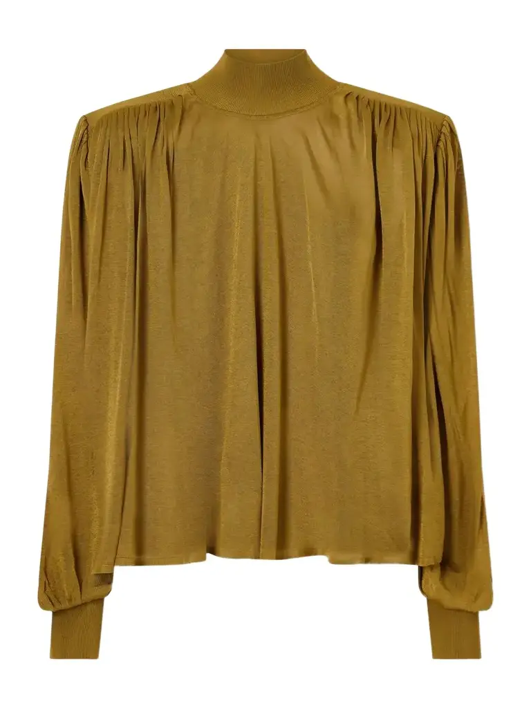 Ethel Gathered Stretch-knit Blouse Ethel Gathered Stretch-knit Blouse