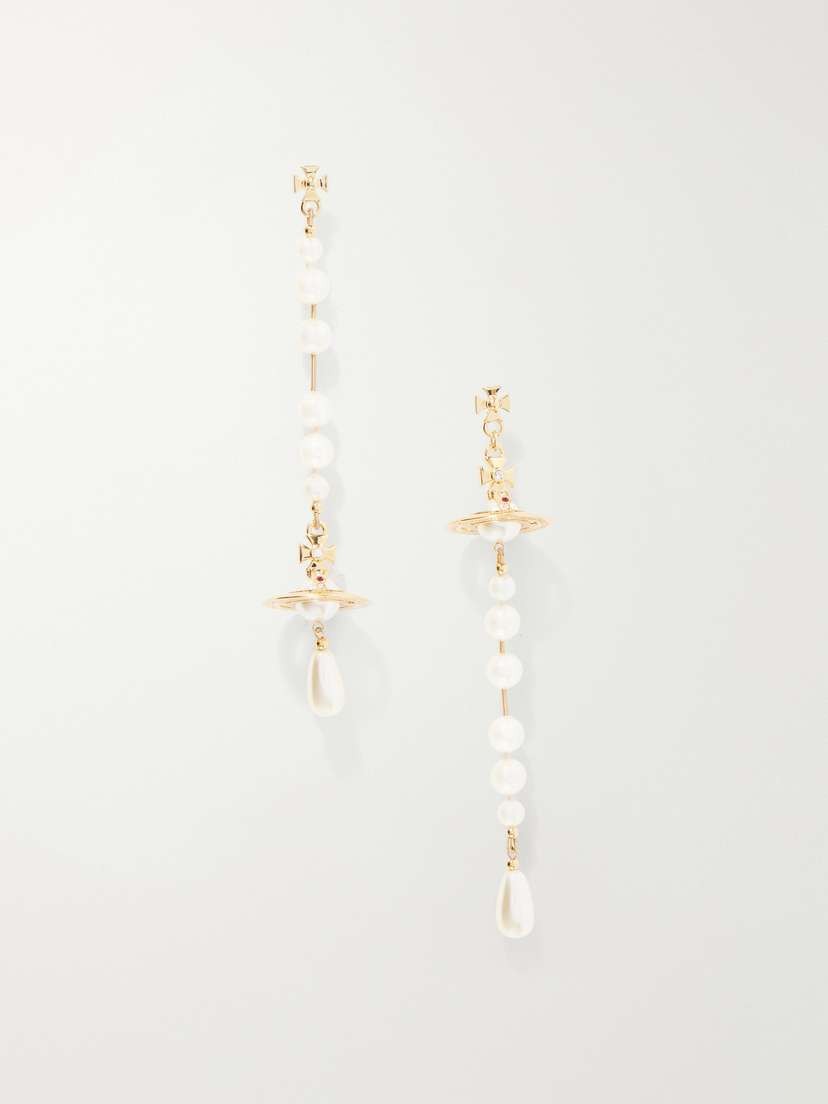 Vivienne Westwood Broken Pearl Gold-tone Earrings