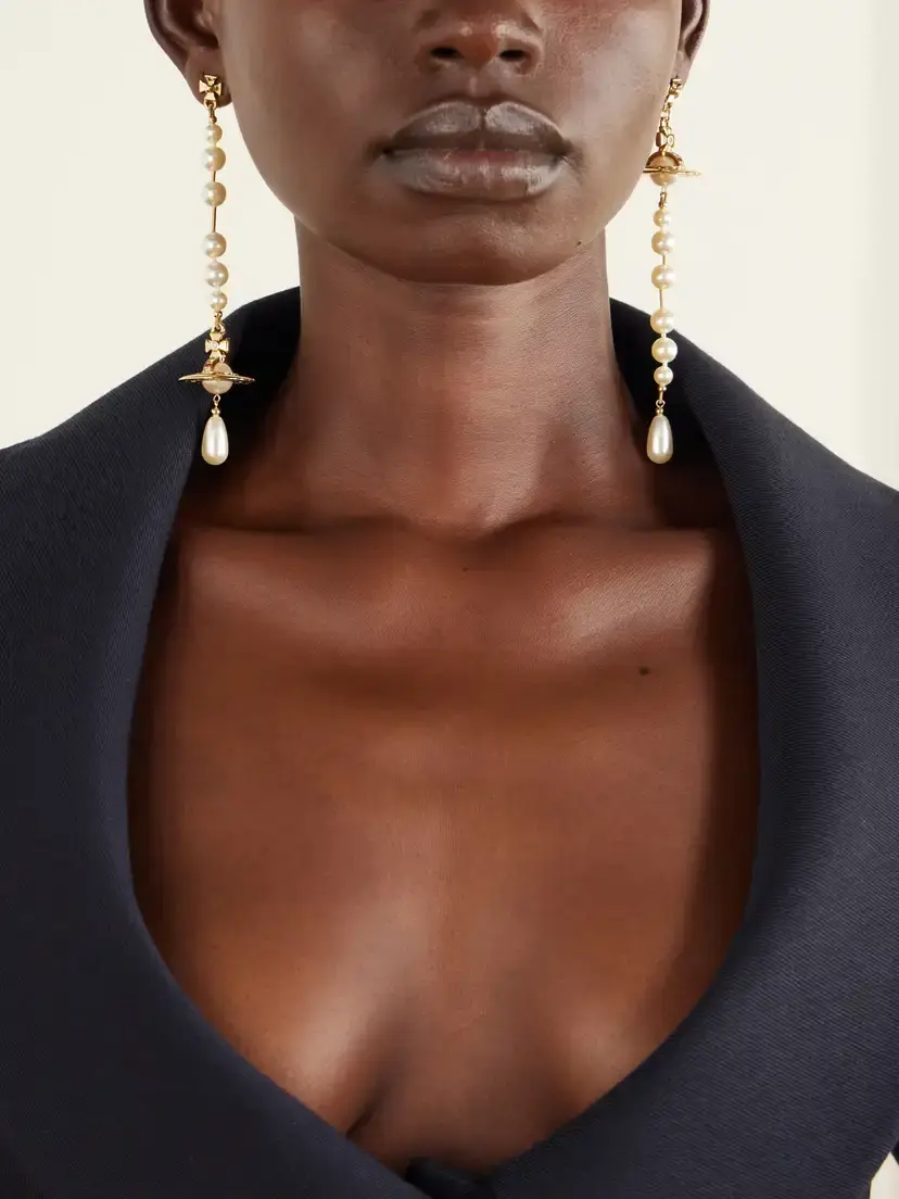 Vivienne Westwood Broken Pearl Gold-tone Earrings | Thumbnail 2 Vivienne Westwood Broken Pearl Gold-tone Earrings | Thumbnail 2