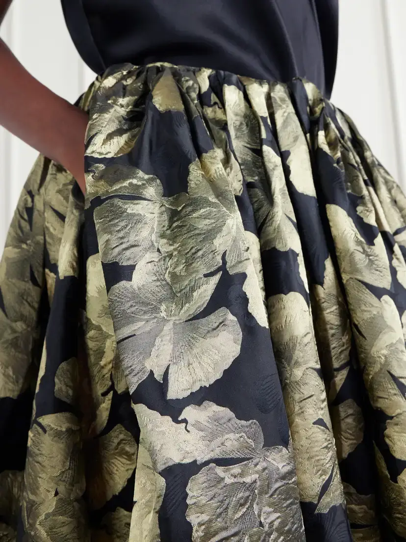 Abadia Elodie Gathered Floral-brocade Maxi Skirt | Thumbnail 5 Abadia Elodie Gathered Floral-brocade Maxi Skirt | Thumbnail 5