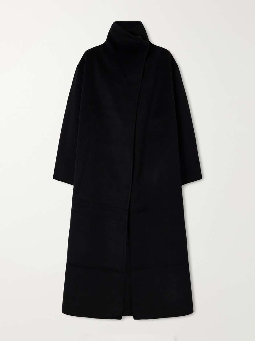 Almada Kaity Brushed Wool And Cashmere-blend Coat - Black