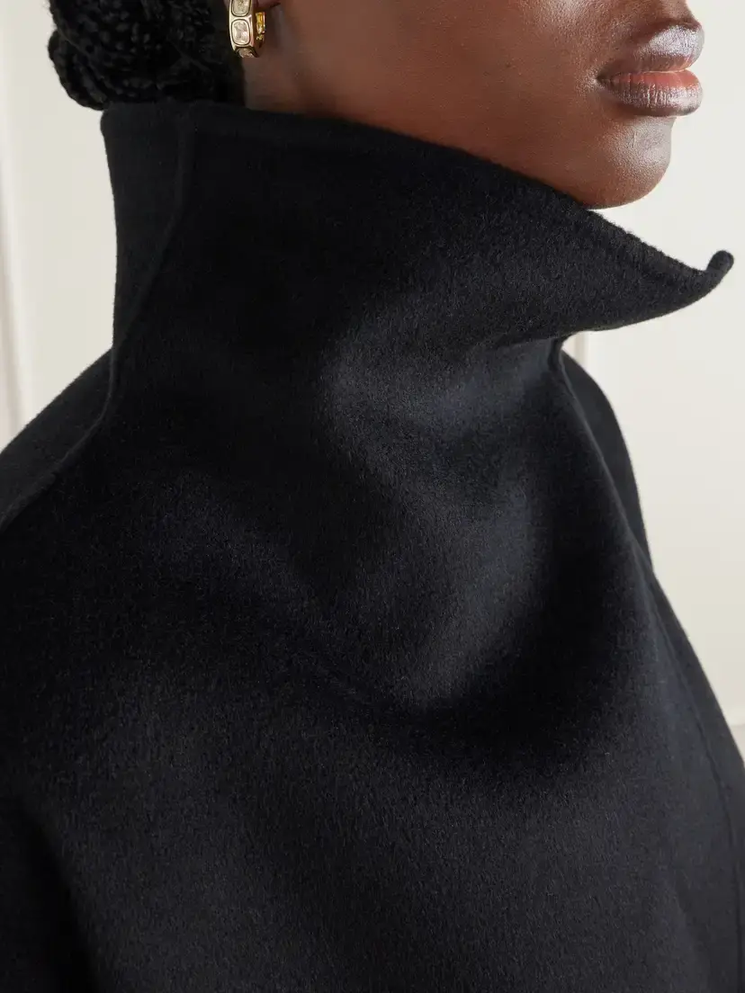 Almada Kaity Brushed Wool And Cashmere-blend Coat - Black | Thumbnail 5 Almada Kaity Brushed Wool And Cashmere-blend Coat - Black | Thumbnail 5