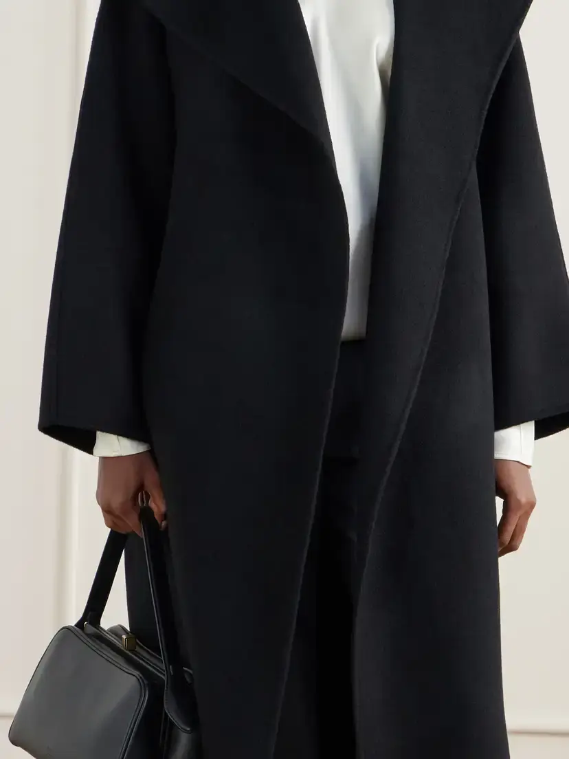 Almada Kaity Brushed Wool And Cashmere-blend Coat - Black | Thumbnail 6 Almada Kaity Brushed Wool And Cashmere-blend Coat - Black | Thumbnail 6