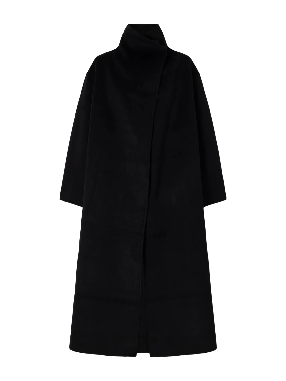 Kaity Brushed Wool And Cashmere-blend Coat - Black