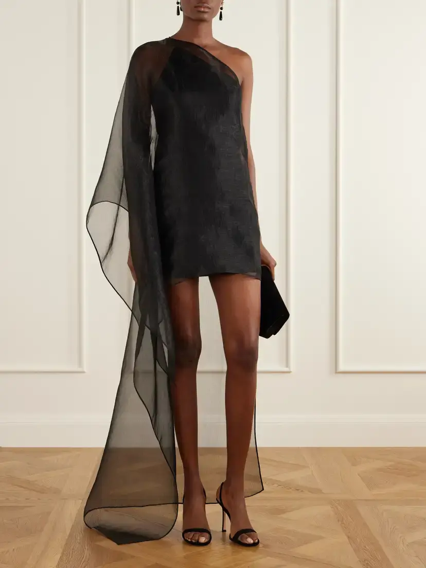 Taller Marmo Boston One-shoulder Draped Organza Mini Dress | Thumbnail 2 Taller Marmo Boston One-shoulder Draped Organza Mini Dress | Thumbnail 2