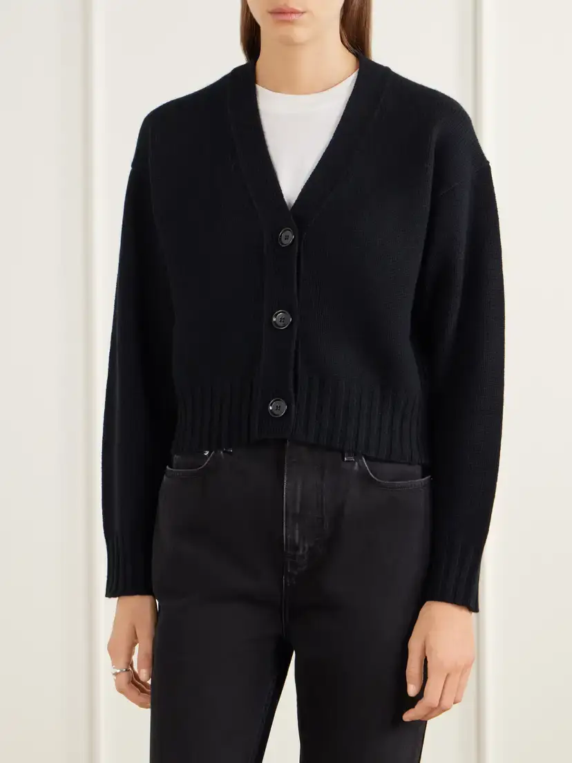 Allude Cropped Wool And Cashmere-blend Cardigan | Thumbnail 3