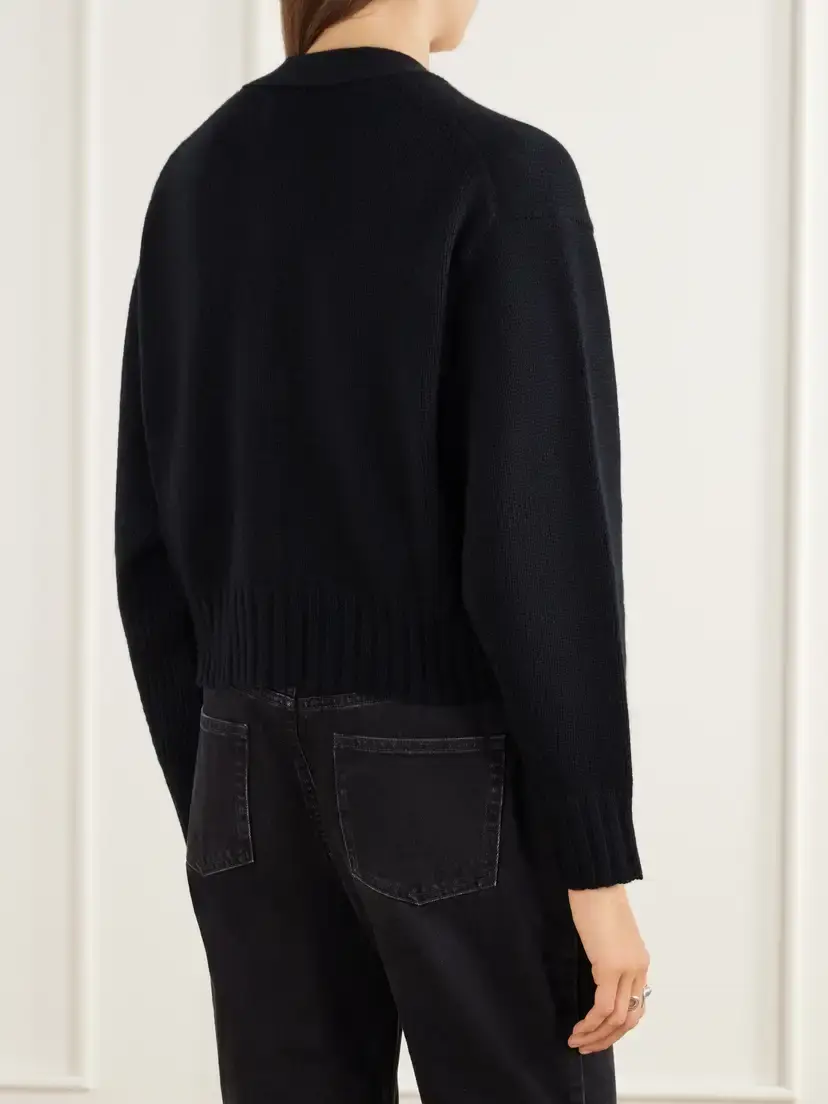 Allude Cropped Wool And Cashmere-blend Cardigan | Thumbnail 4