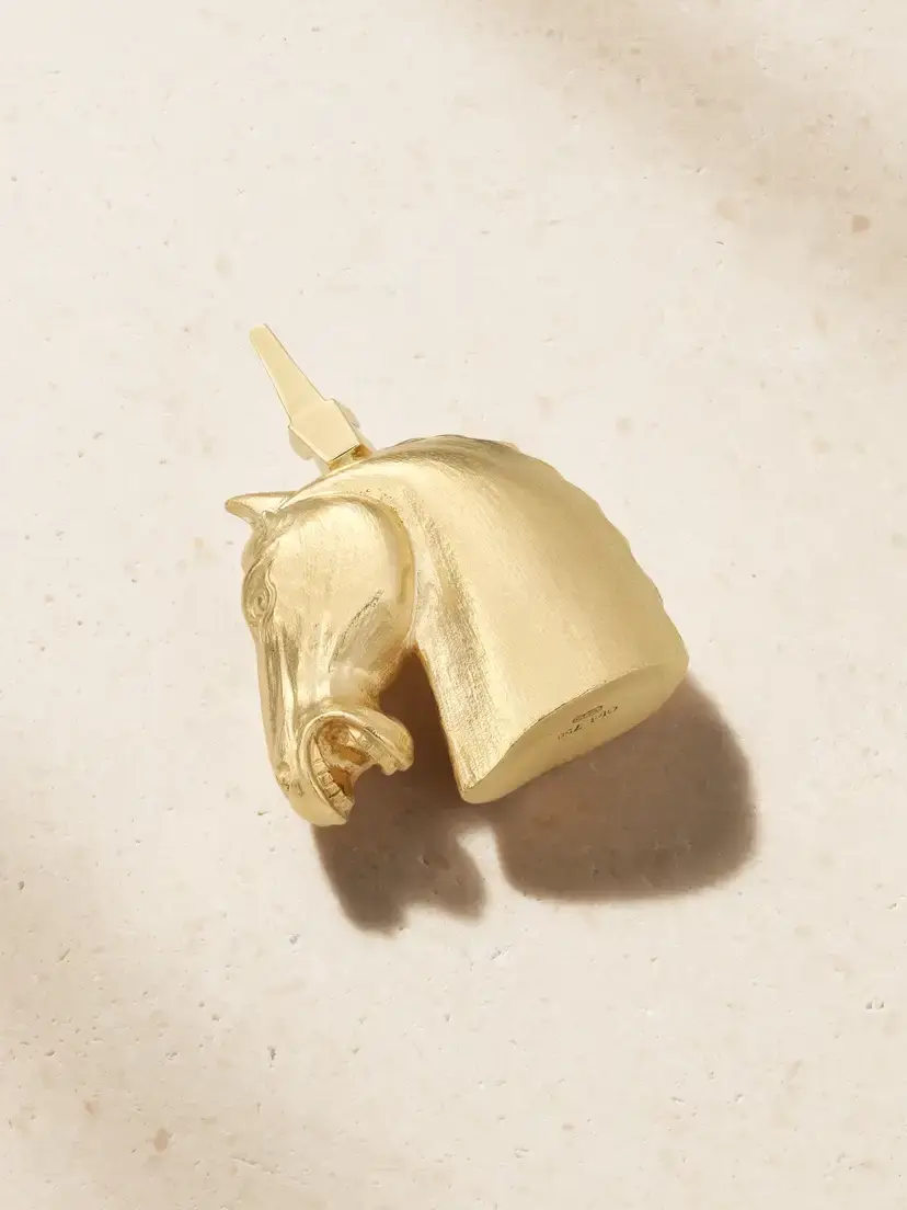 OLE LYNGGAARD COPENHAGEN Horse's Head 18-karat Gold Diamond Pendant | Thumbnail 3