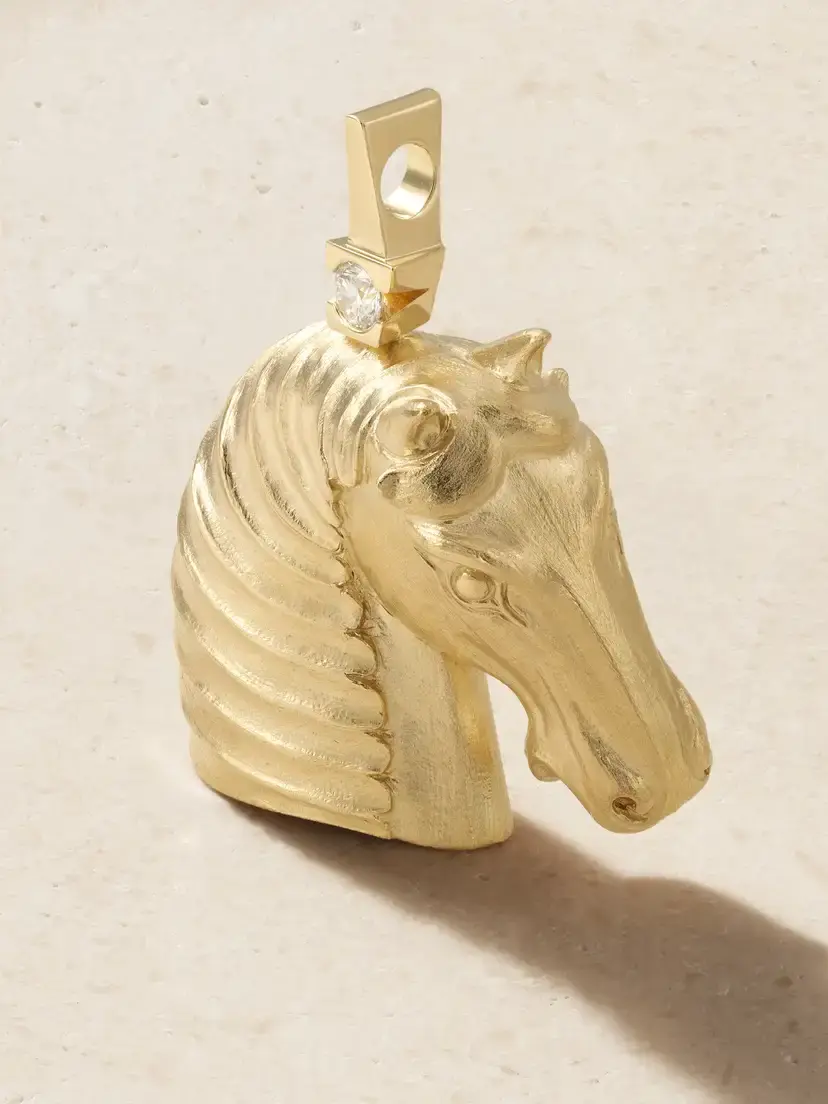OLE LYNGGAARD COPENHAGEN Horse's Head 18-karat Gold Diamond Pendant | Thumbnail 4