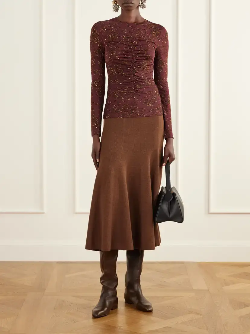 Ulla Johnson Azaria Merino Wool Midi Skirt | Thumbnail 2