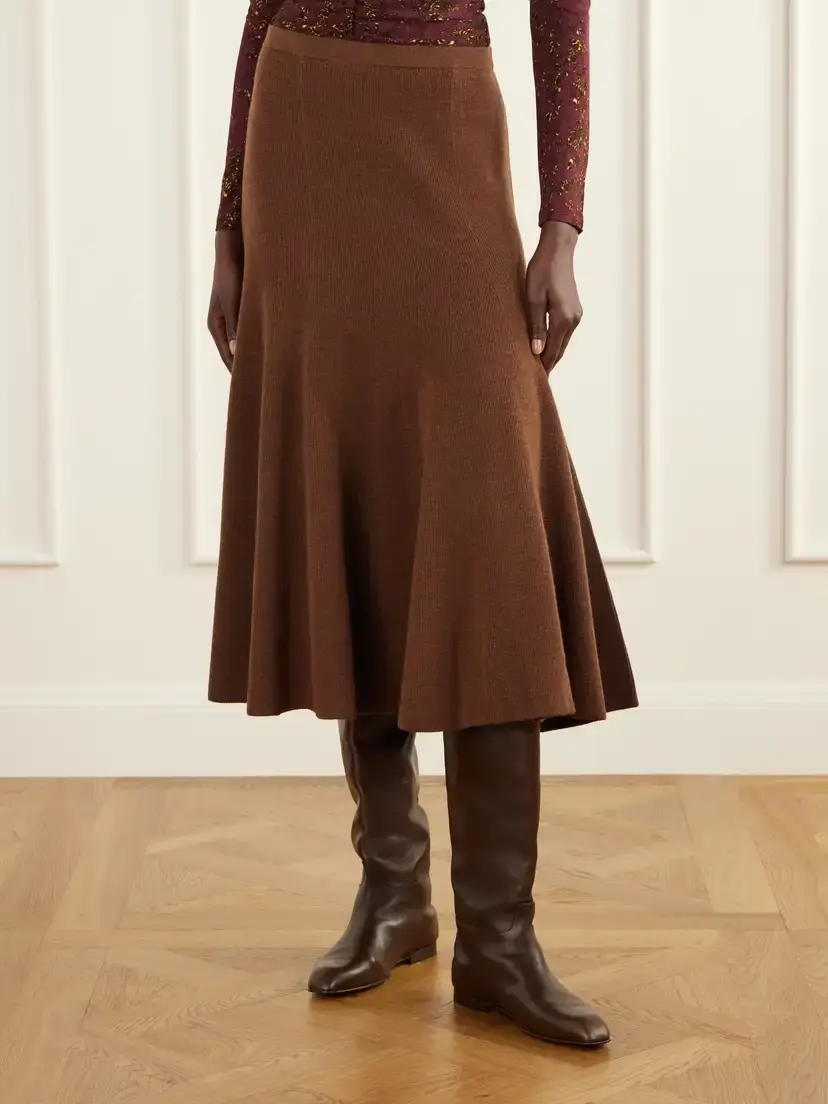 Ulla Johnson Azaria Merino Wool Midi Skirt | Thumbnail 3