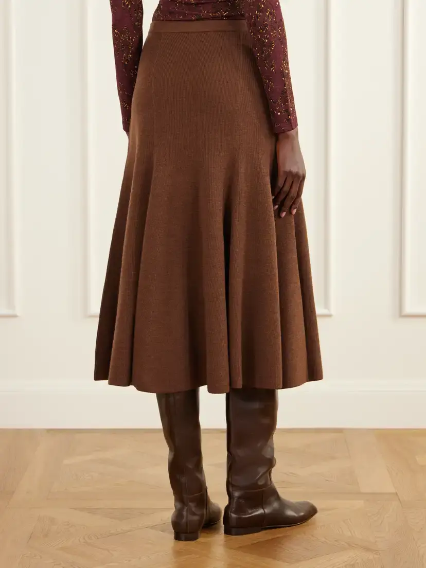 Ulla Johnson Azaria Merino Wool Midi Skirt | Thumbnail 4