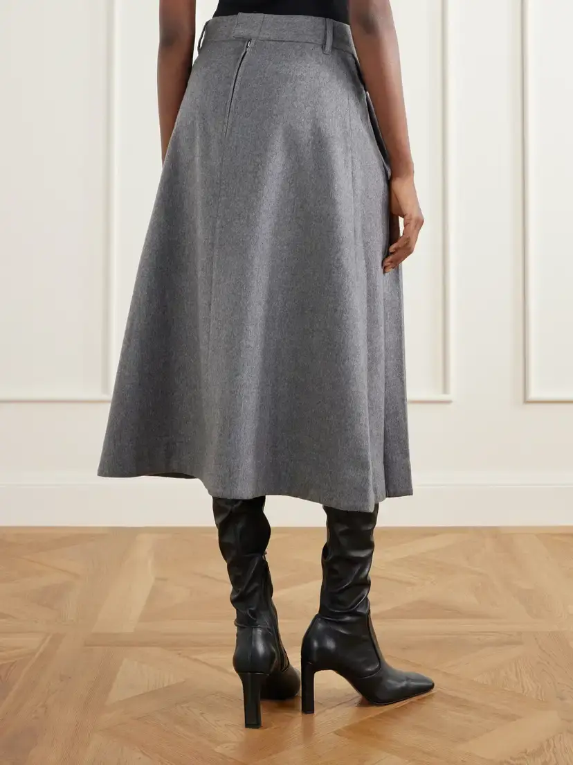 Co Pleated Wool And Cashmere-blend Midi Skirt | Thumbnail 4