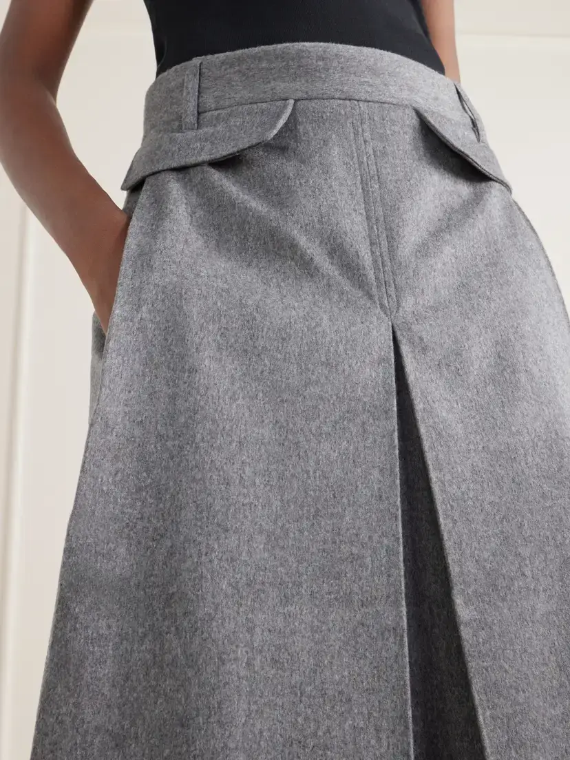 Co Pleated Wool And Cashmere-blend Midi Skirt | Thumbnail 5